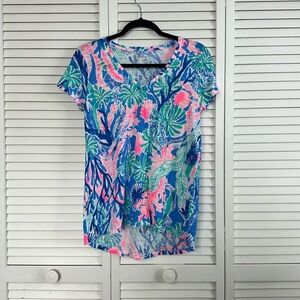 NWT Lily Pulitzer ETTA top multi jetstream S